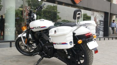 Customized Harley-Davidson Street 750 for Gujarat Police rear quarter