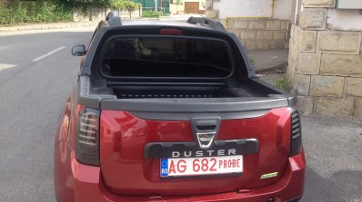 Dacia Duster pick up rear spotted in the wild