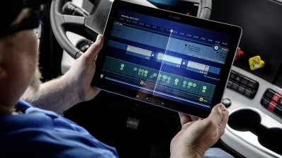 Freightliner Inspiration Truck digital tablet press image