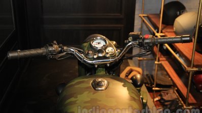 Royal Enfield Classic 500 Limited Edition Battle green despatch handle bar unveiled at new flagship store
