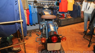 Royal Enfield Classic 500 Limited Edition Squadron Blue despatch rear unveiled at new flagship store
