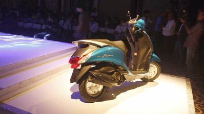 Yamaha Fascino Launch at Mumbai rear right quarter