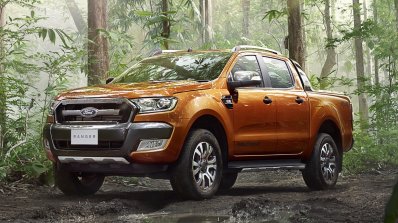 2015 Ford Ranger Wildtrak front quarter launched in Thailand