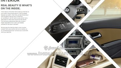 2015 VW Vento facelift interior changes brochure
