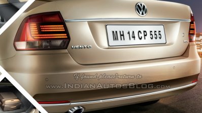 2015 VW Vento facelift rear end brochure