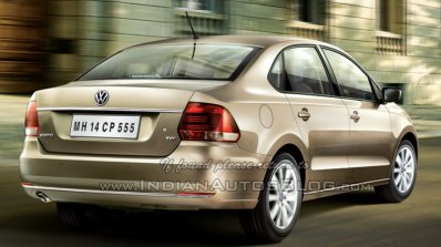2015 VW Vento facelift rear quarter brochure