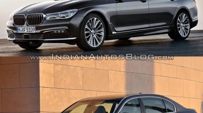 2016 BMW 7 Series vs 2014 BMW 7 Series front three quarter Old vs New