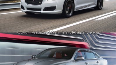 2016 Jaguar XJR vs 2014 Jaguar XJR front quarter Old vs New