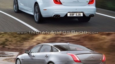 2016 Jaguar XJR vs 2014 Jaguar XJR rear quarter Old vs New