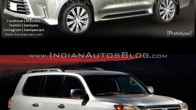 2016 Lexus LX570 vs 2014 Lexus LX570 front three quarter Old vs New