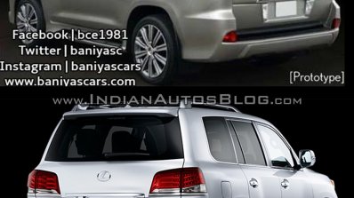 2016 Lexus LX570 vs 2014 Lexus LX570 rear three quarter Old vs New