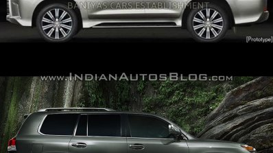 2016 Lexus LX570 vs 2014 Lexus LX570 side Old vs New