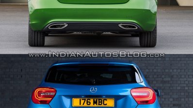 2016 Mercedes A Class vs 2012 Mercedes A Class rear Old vs New