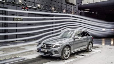 2016 Mercedes GLC wind tunnel testing unveiled press images