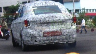 Tata Kite compact sedan rear spied