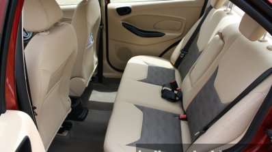 2015 Ford Figo Aspire Titanium 1.5 Diesel rear seat with armrest up first drive review