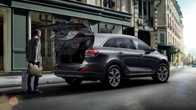 2016 Kia Sorento rear quarter with boot opened launched in South Africa