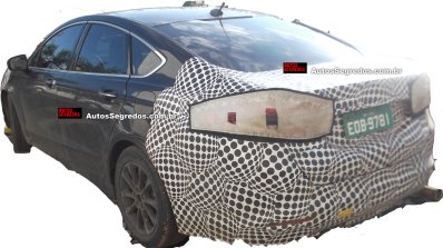 2017 Ford Fusion (facelift) rear three quarter spotted testing in Brazil