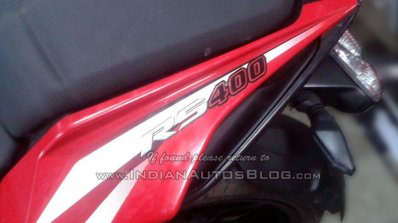 Bajaj Pulsar RS400 logo spied
