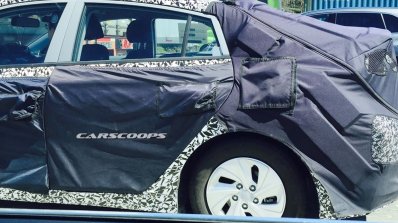 Hyundai hybrid car side spied
