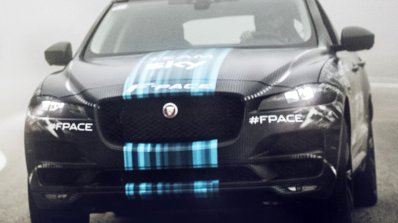 Jaguar F-Pace front-end Tour de France promotion image