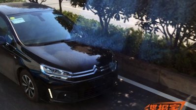 2015 Citroen C4 sedan front for China spied