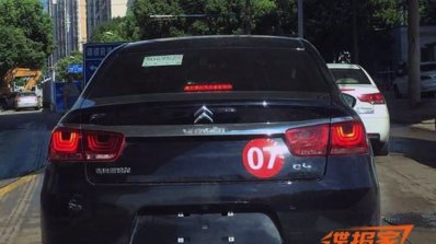 2015 Citroen C4 sedan rear view for China spied