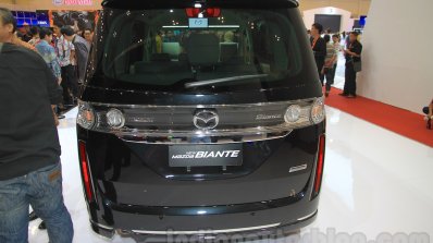 2015 Mazda Biante Limited Edition MPV rear at the 2015 Gaikindo Indonesia International Auto Show (2015 GIIAS)