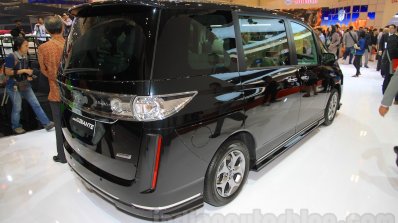 2015 Mazda Biante Limited Edition MPV rear three quarter at the 2015 Gaikindo Indonesia International Auto Show (2015 GIIAS)