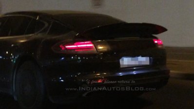 2017 Porsche Panamera Turbo rear spoiler snapped in the Middle East