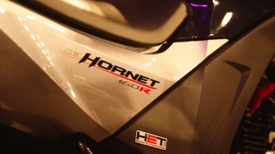 Honda CB Hornet 160R badge from the showcase in India