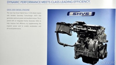 Maruti Ciaz SHVS engine details brochure leaked