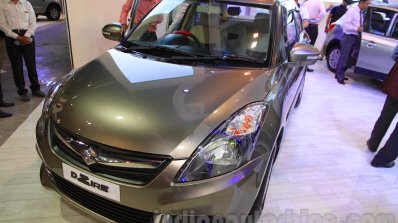 2015 Maruti Dzire at the front quarter 2015 Nepal Auto Show