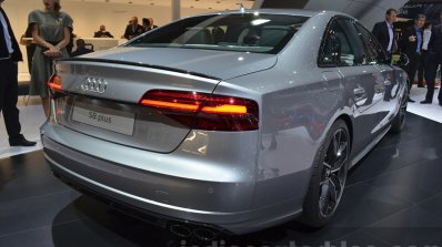 2016 Audi S8 Plus rear three quarter right taillamp bumper exhaust at IAA 2015