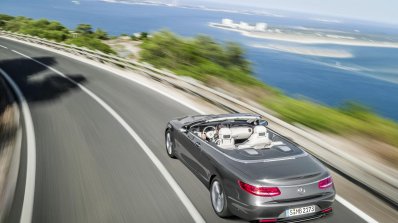 2016 Mercedes S Class Cabriolet rear quarter top unveiled