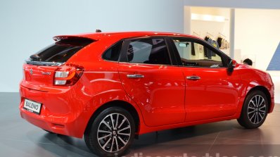 2016 Suzuki Baleno rear three quarters right angle at IAA 2015