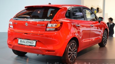 2016 Suzuki Baleno rear three quarters right at IAA 2015