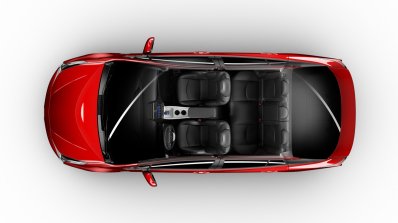 2016 Toyota Prius cabin top view North American specification official image