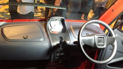 Bajaj Qute dashboard steering during unveil in India
