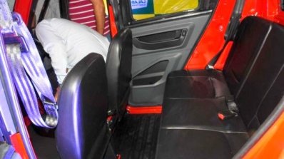 Bajaj Qute rear seats legroom during unveil in India