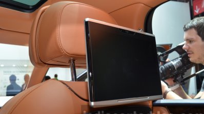 Bentley Bentayga rear infotainment display at the IAA 2015
