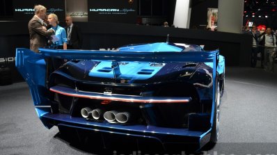 Bugatti Vision GT rear quarter at the IAA 2015