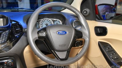 Ford Figo Aspire steering at the 2015 NADA Auto Show