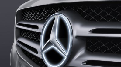 Genuine Accessories for Mercedes GLC at 2015 IAA-illuminated tri spoke badging