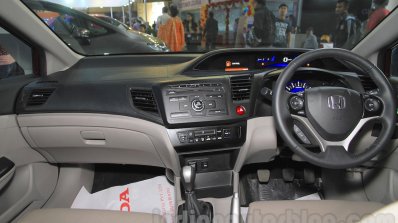 Honda Civic sedan dashboard Nepal Auto Show 2015