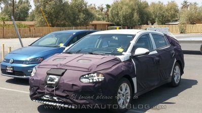 Hyundai AE (Toyota Prius rival) front spotted in Death Valley by IAB reader