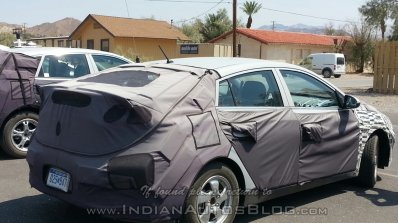 Hyundai AE (Toyota Prius rival) rear spotted in Death Valley by IAB reader