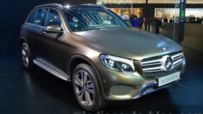 India-bound Mercedes GLC front three quarter at the IAA 2015