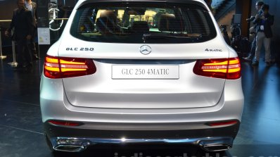 India-bound Mercedes GLC rear silver at the IAA 2015