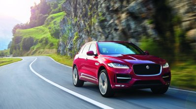 Jaguar F-Pace front three quarters press image